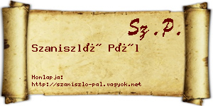 Szaniszló Pál névjegykártya